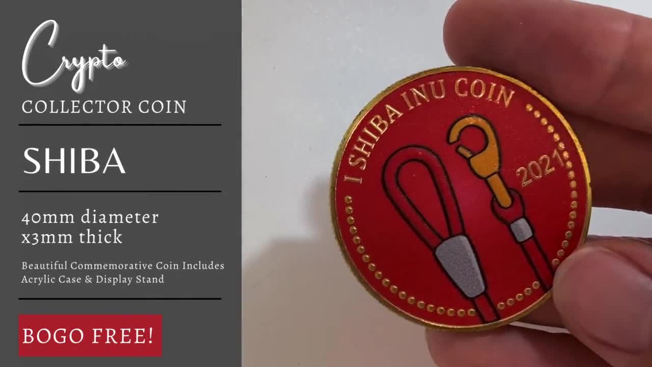 SHIBA COIN, Criptovaluta Commemorativa Da Collezione Moneta - Ferro con  placcatura oro/argento
