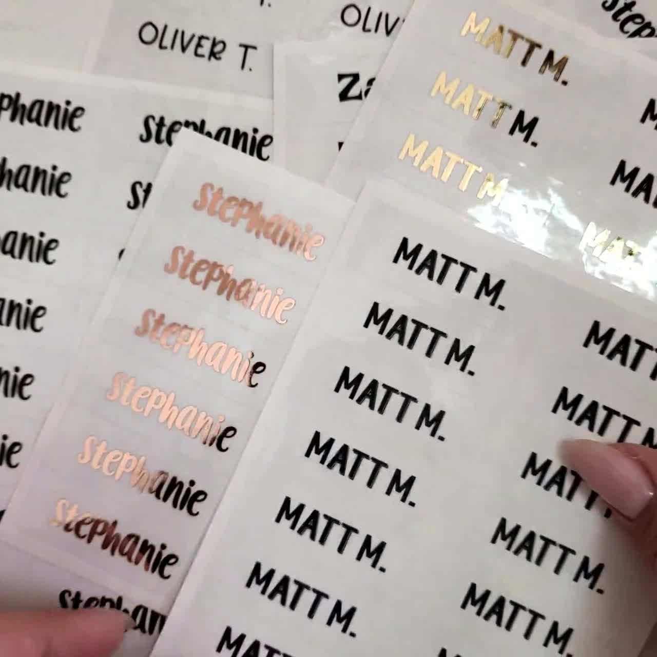 Personalized Kids Name Labels, Clear Waterproof Name Stickers, Custom  Children Name Stickers, School, Daycare and Camp Labels, GOLD Foil 
