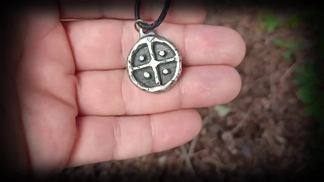 Sun Solar Cross, Odin Wheel of Taranis, Viking Pagan Pendant
