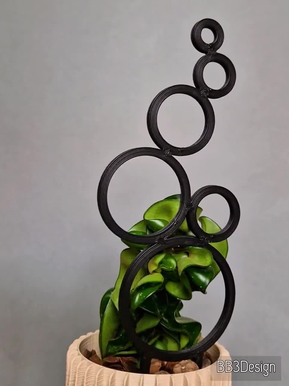 Bubbles Circle online Pattern Mini Steel Trellis for Indoor or Outdoor Planters 18 Inches Tall