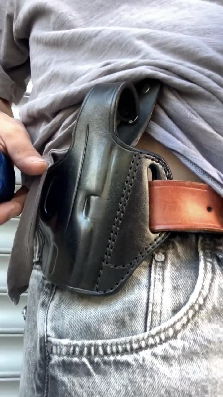 レザー製OWBホルスター：スミス＆ウェッソン M&P シールド9 マイクロ