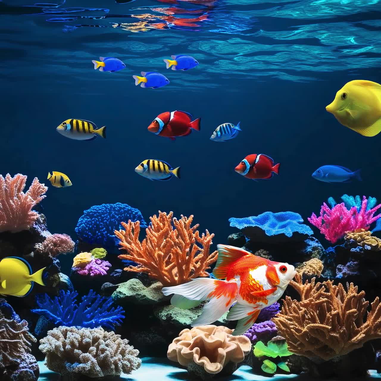Vibrant Ocean Aquarium Art for Samsung Frame TV | Underwater