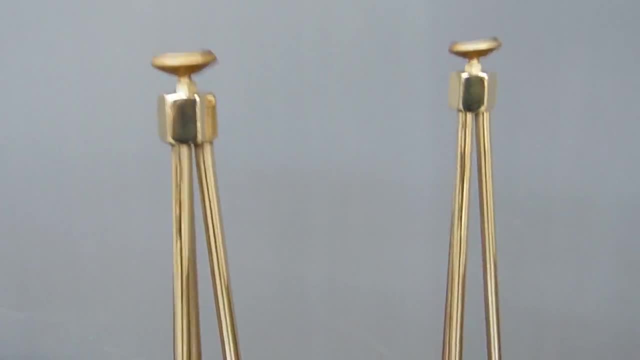 Brushed brass store hairpin legs