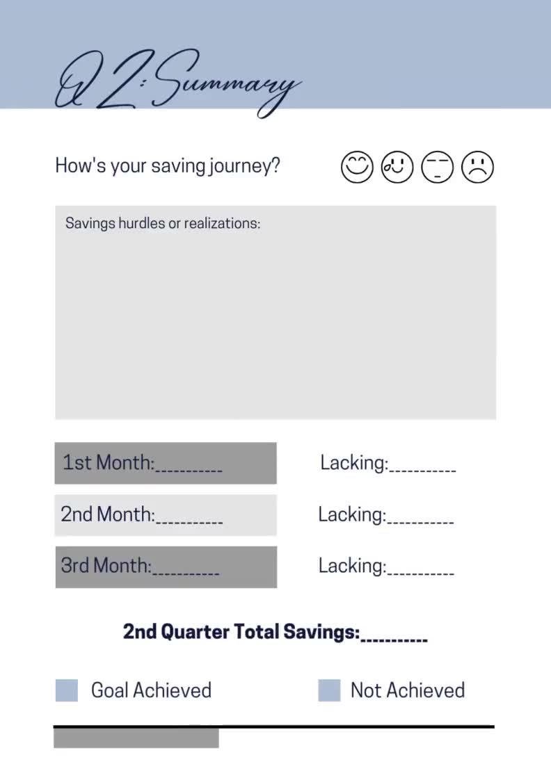 Rastreador de ahorros personalizable: Plantilla de Canva (PDF imprimible) video poster