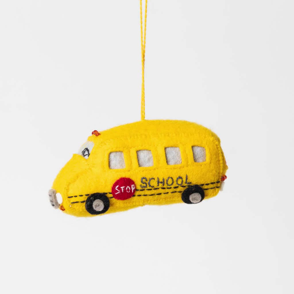 School Bus Ornament, Yellow Felt School Bus, Back to School Gift, Handmade  Holiday Keepsake, image size:1024x1024