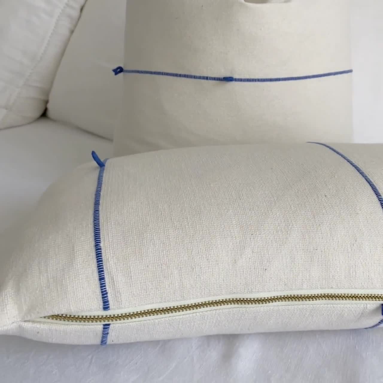 Handwoven Globo Royal Blue Knotted Throw Pillow by Chloe & Olive