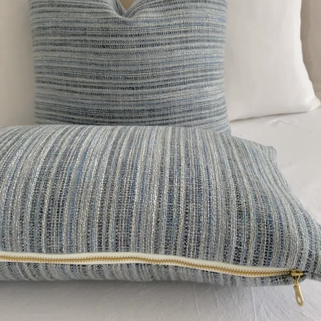 Textured throw pillows hotsell blue
