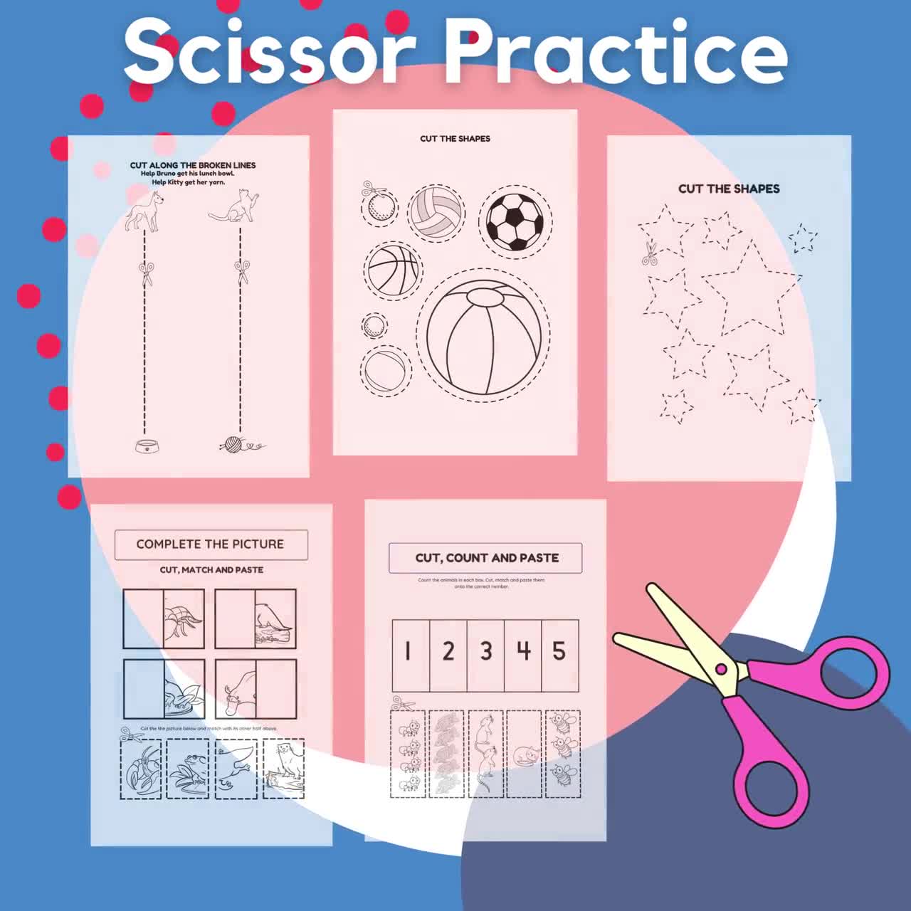 Beginning Scissors Practice Cutting Practice Fine Motor 