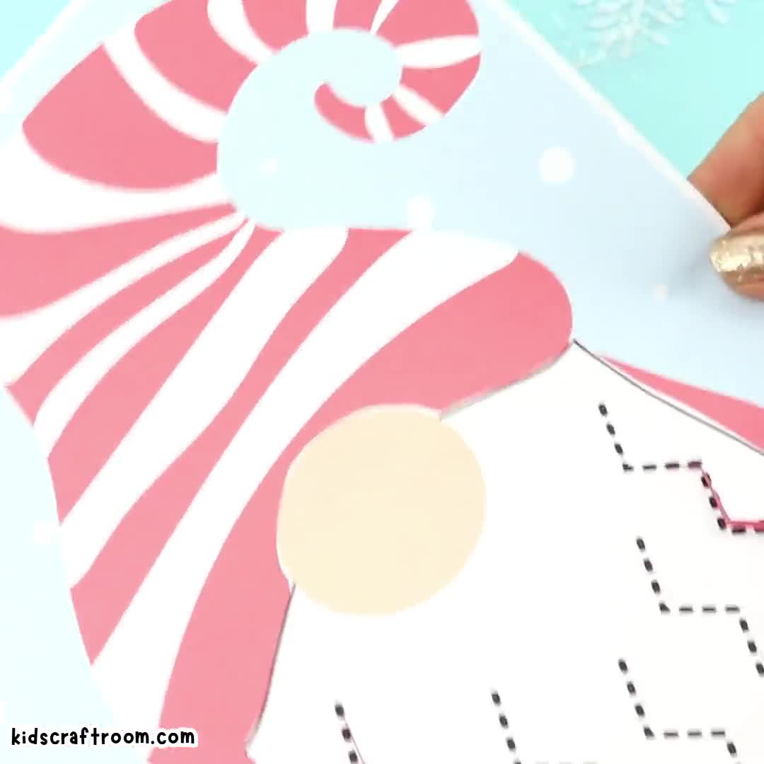 Christmas Gnome Cutting Practice - Kids Craft Room