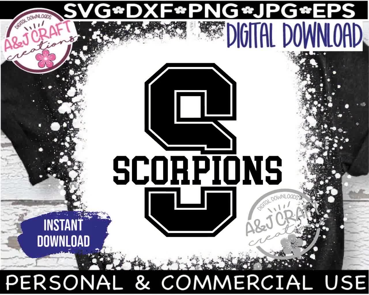 スコーピオンズ SCORPIONS 50周年記念サイン入りポスター Scorpions SVG, Scorpions Football Svg, Scorpions Cheer Svg