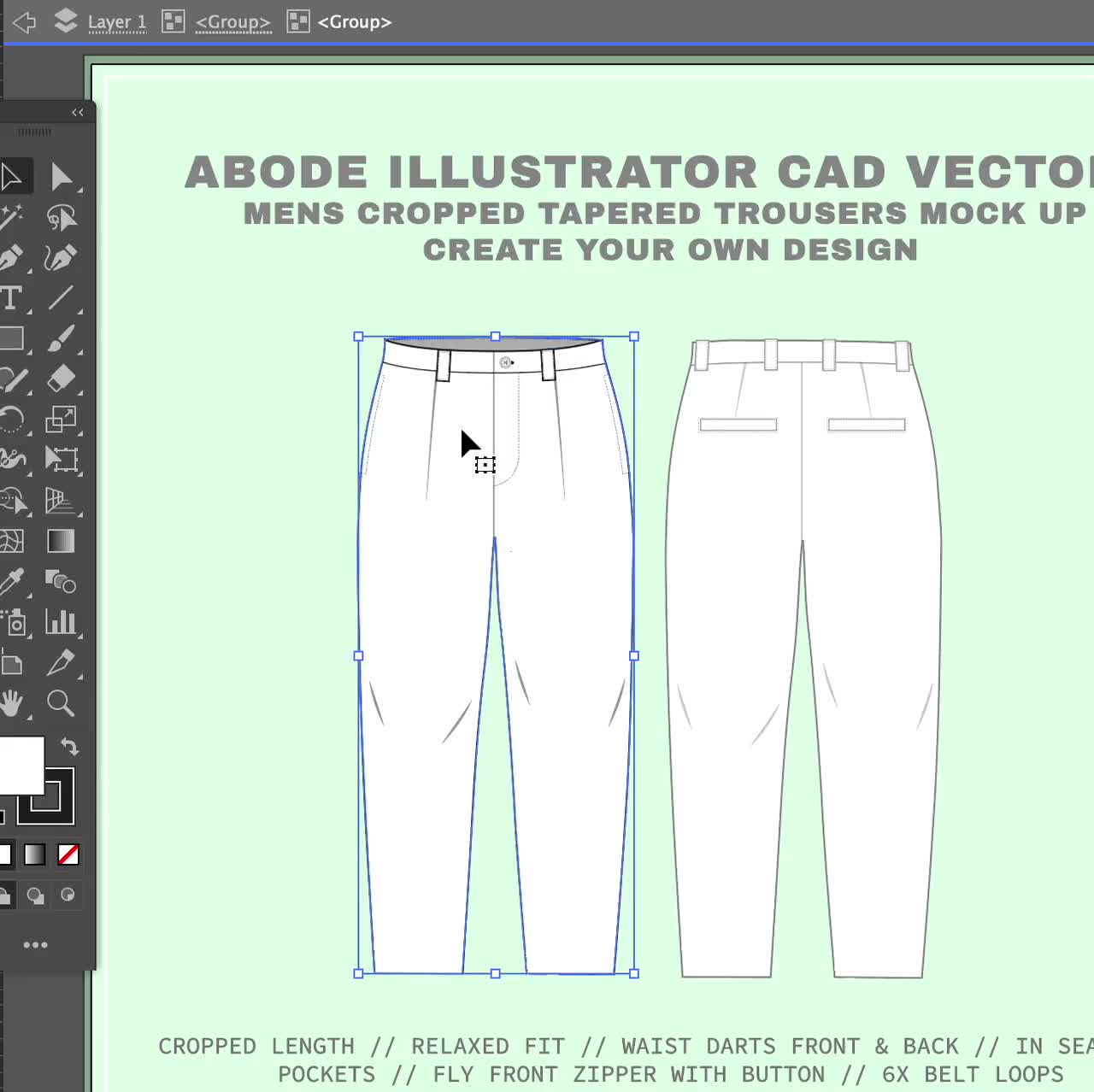 Mid Rise Flared Trousers SVG CAD Vector Flat Sketch for Adobe Illustrator  AI Technical Drawing - Etsy