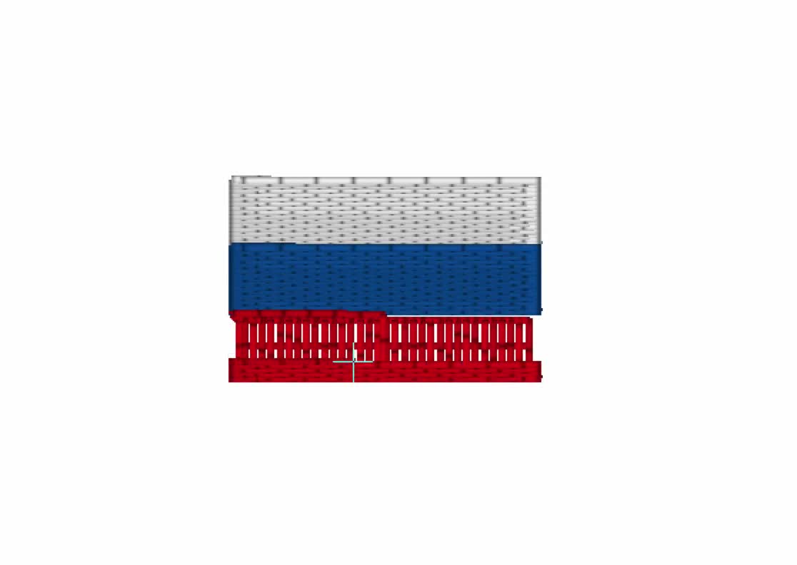 Russia Flag Embroidery Design 3 SIZES Small Country Flag -  Finland