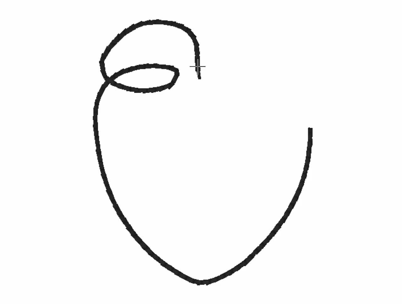 【CPGN STUDIO】Minimal face Art Line Embroidery Short Sleeve Woman in Headphones Embroidery Design , One Line Art Machine