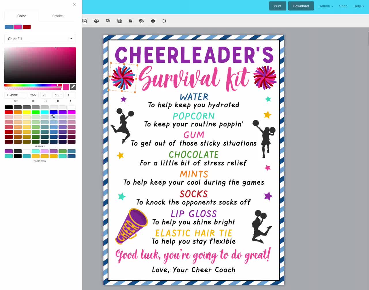 Printable Cheerleading Gift Tags – Your Paper Stash