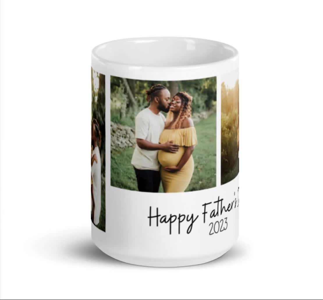 ▷ Taza Personalizada Nombre Foto Día del Padre ❤️