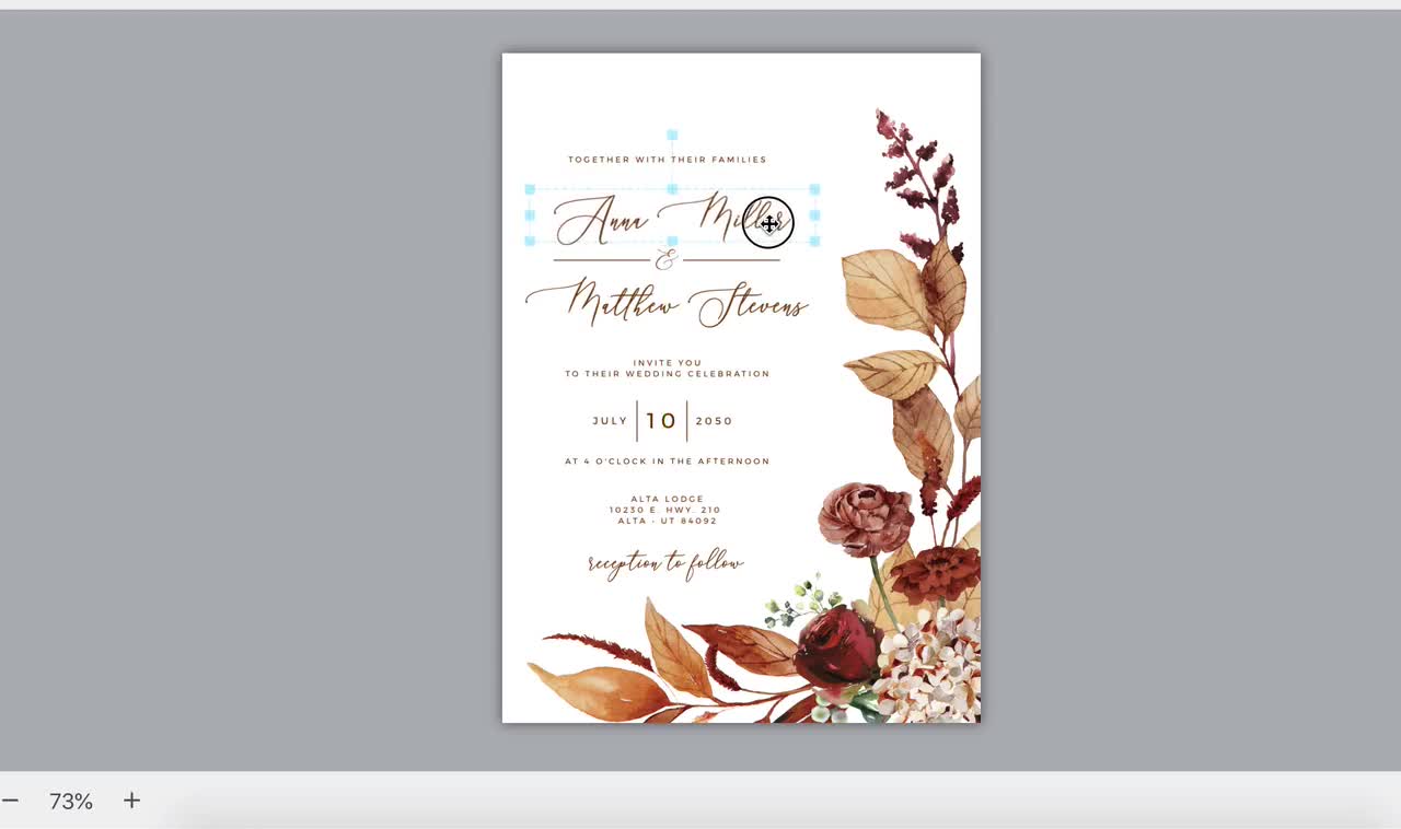 The Fall Floral Wedding Invitation Suite with store RSVP Postcard, Autumn Sunflowers, Burnt Orange Florals for Wedding Invite, Late Summer Blooms