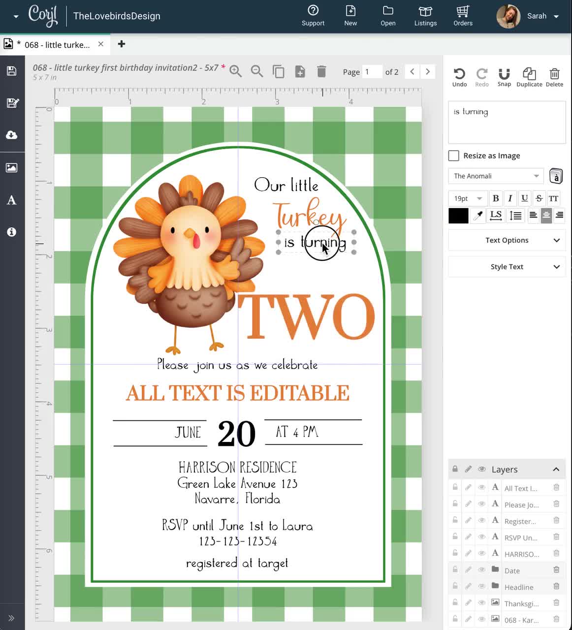 Little Turkey Baby Shower Invitation Template, Fall Thanksgiving On the Way Invite Suite 009TU-BSINV video poster