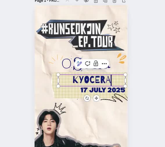 BTS JIN ジン RUNSEOKJIN_EP.TOUR in US未使用品 BTS JIN 'RUNSEOKJIN_EP.TOUR' Merch. | eBay