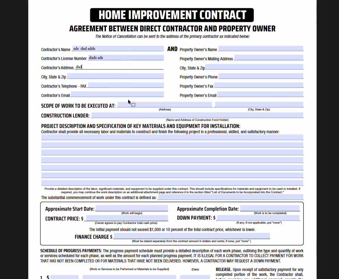 PDF Home Improvement Contract (california) English & Spanish - Etsy pdf-home-improvement-contract-california-english-spanish-etsy