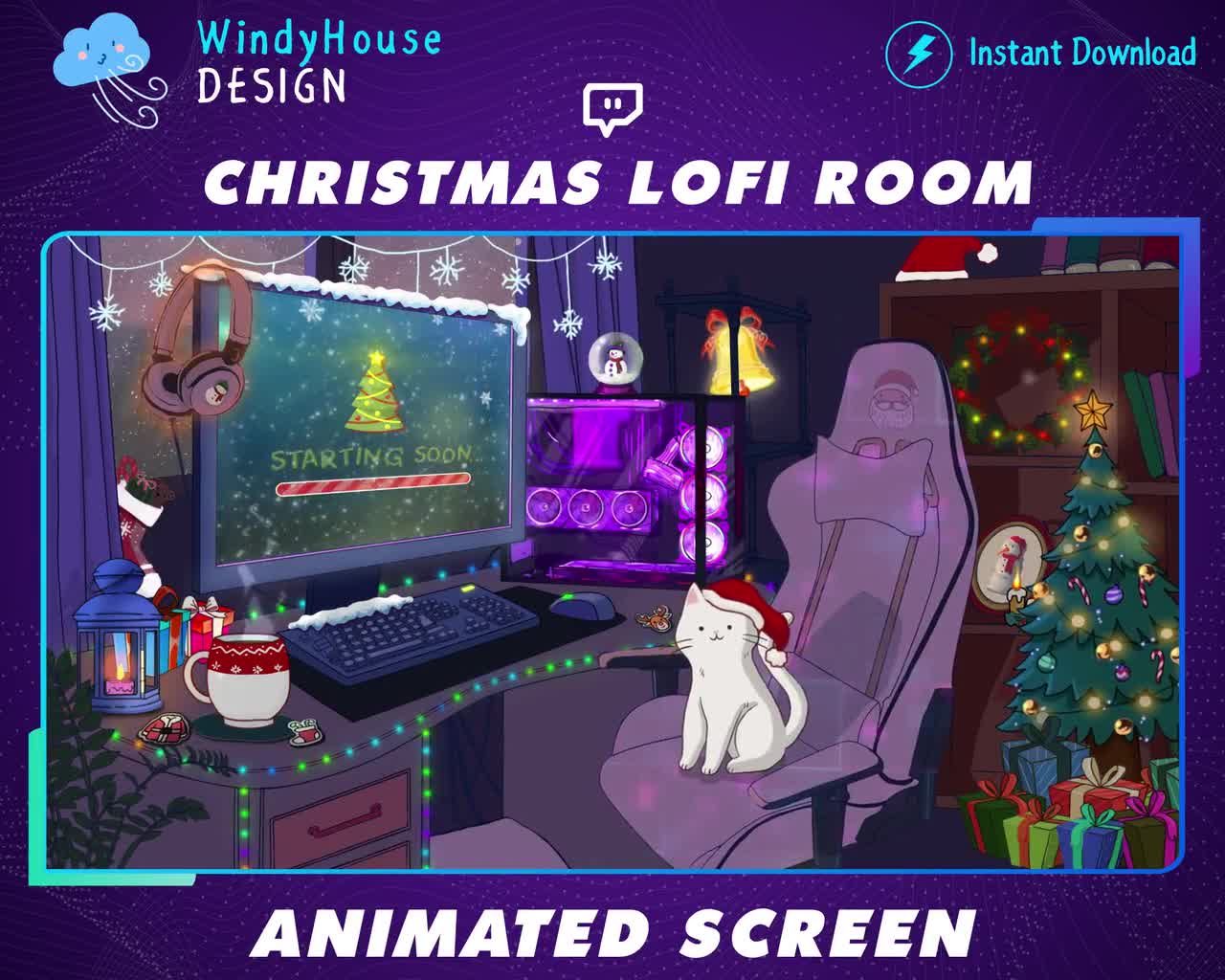 5x Animated Lofi Gaming Room Twitch Screen / Lofi Aesthetic -  Finland