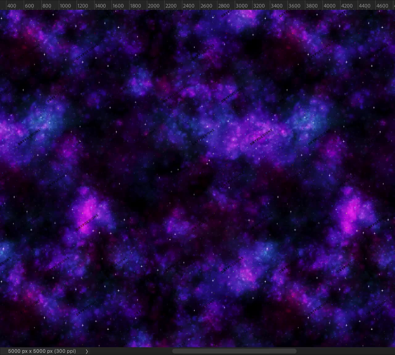 galaxy print - violet, blue, pink Fabric