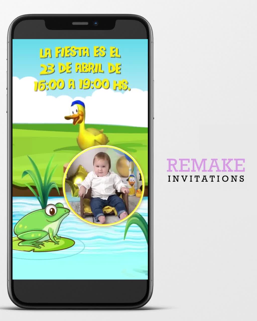 El patito juan video invitation, video invitacion el patito juan,  cumpleaños el patito juan invitacion, birthday patito juan invitation