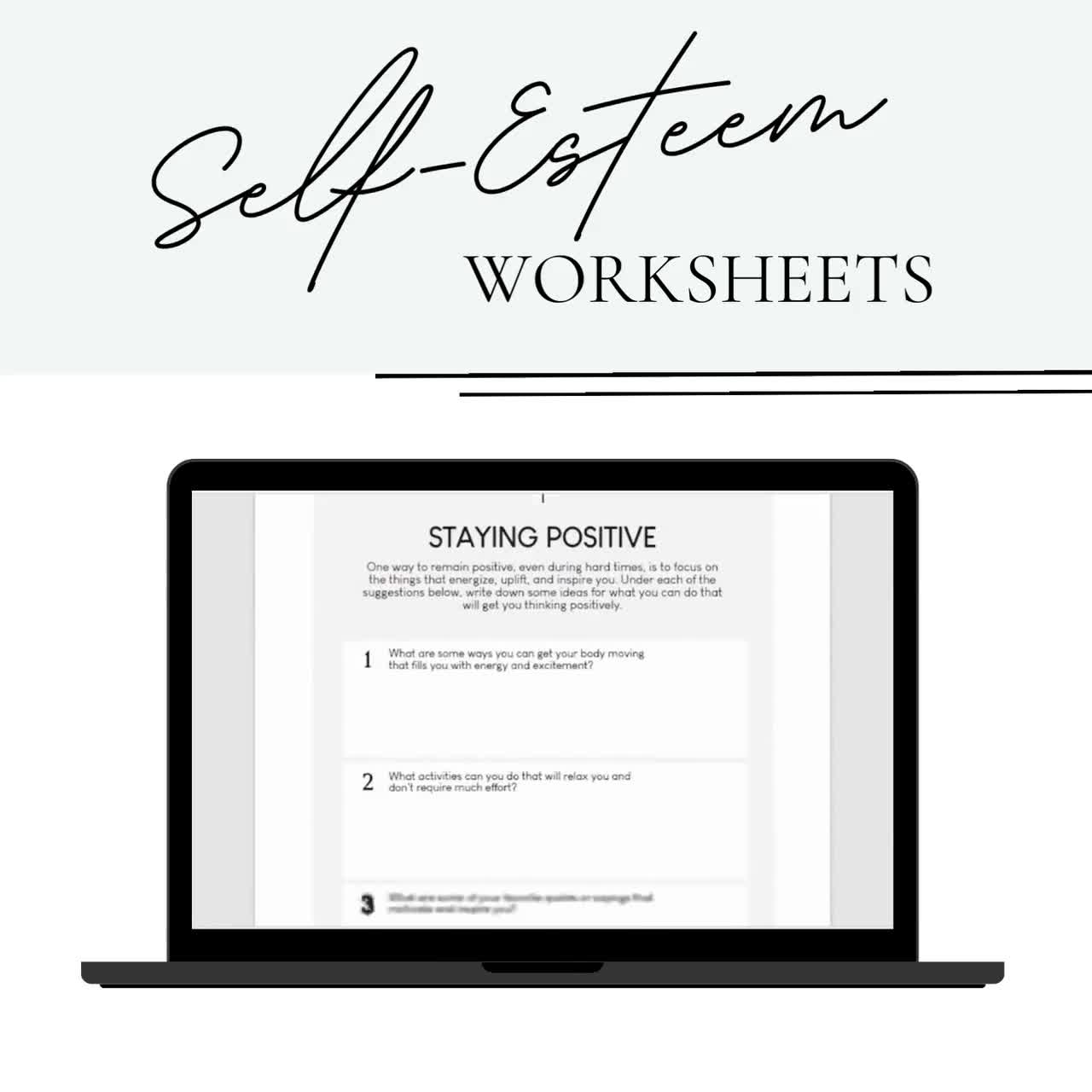 Building Self Esteem In Adults Worksheets