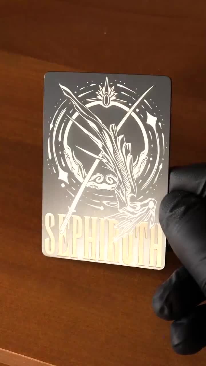 セフィロス　ステンレストークン　MTG Stainless Steel Sephiroth Emblem — Magic Token for MTG