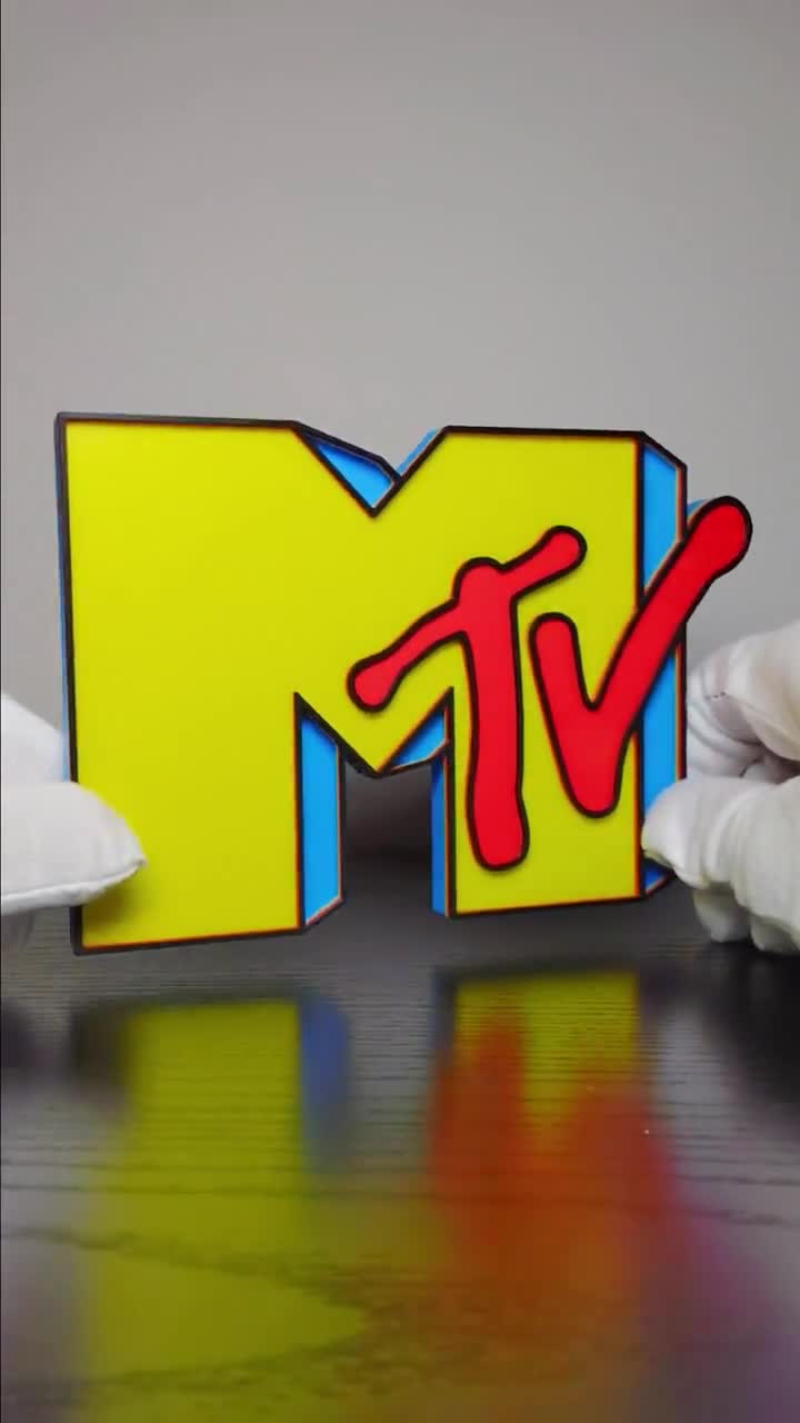 MTV Logo Sign | 5.5in Retro Display Piece (MTV. Music Television