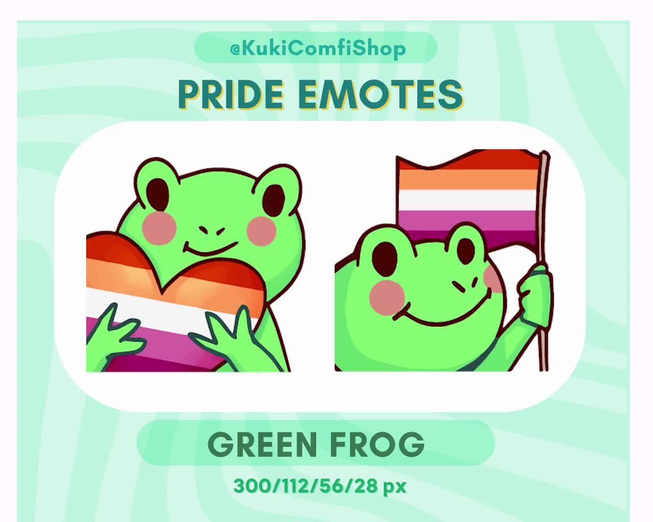 Pride Frog Emotes For Twitch and Discord / Frog LGBT Heart Emotes / Frog  Pride Flag Emotes