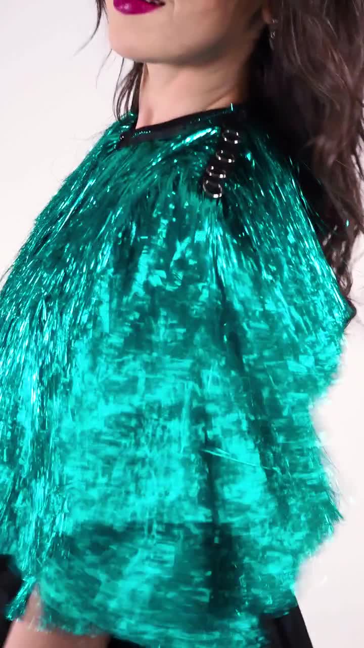Make a Splash with the Aquamarine Tinsel Fringe Jacket and Channel Your  Inner Mermaid