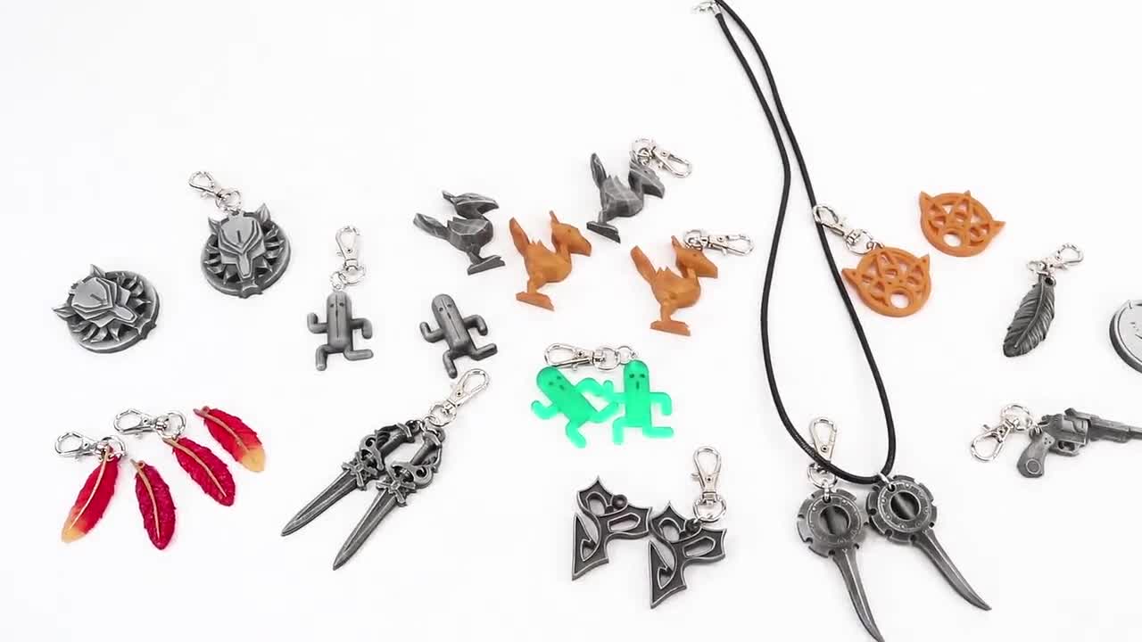 ファイナルファンタジーX ティーダシンボル：樹脂キーホルダーまたは