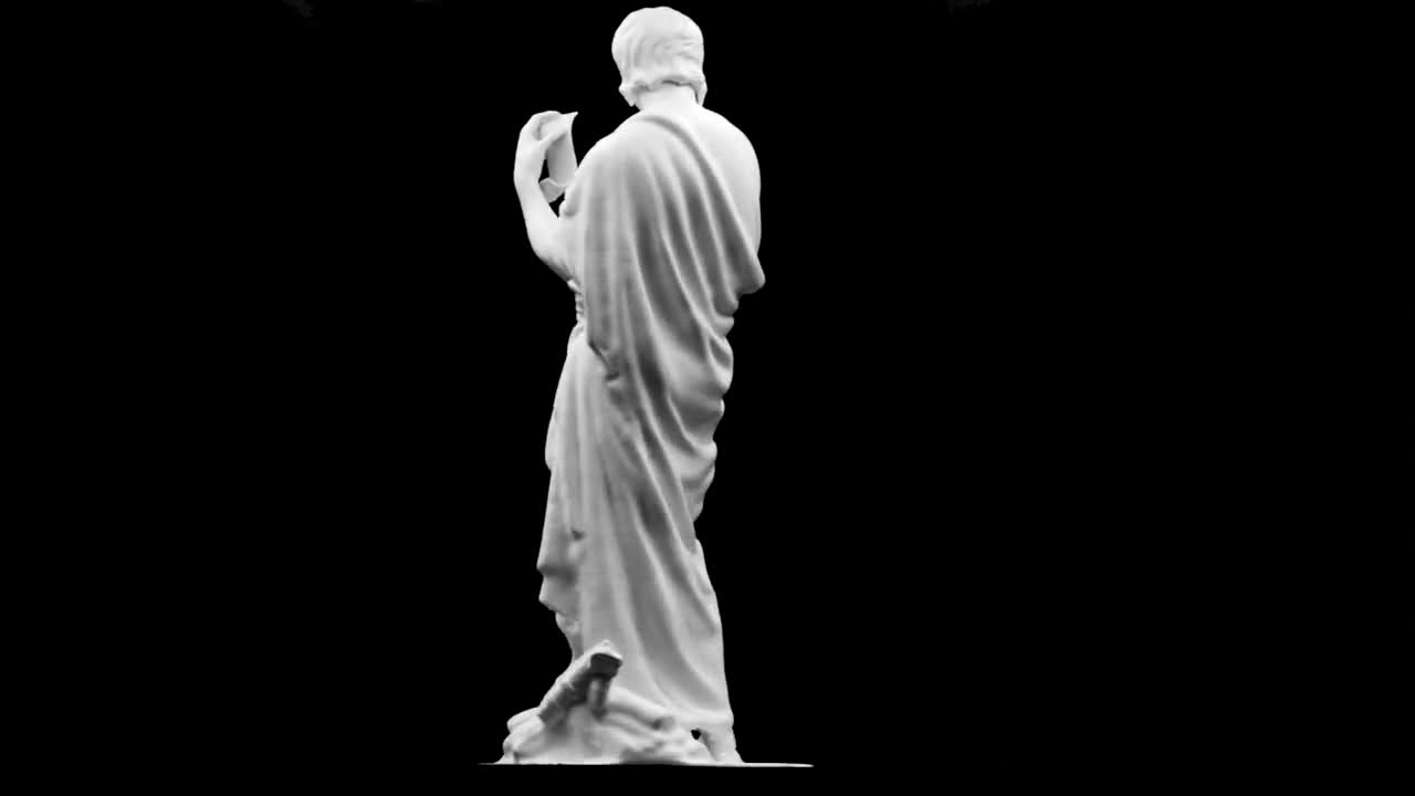 ローマの詩人ウェルギリウスの像 | 古典文学の彫刻 | 古代ローマ美術