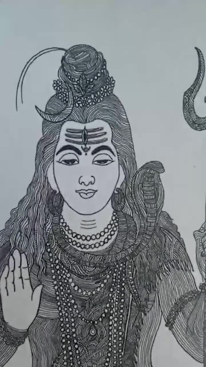 भगवान शिव जी का चित्र कैसे बनाएं /How To Draw Lord Shiv ji Picture /Lord  Shiva Full Drawing Tutorial - YouTube