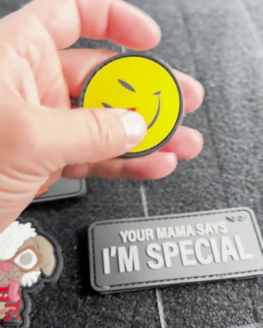 Toppa morale tattica in PVC con supporto a gancio - Italia