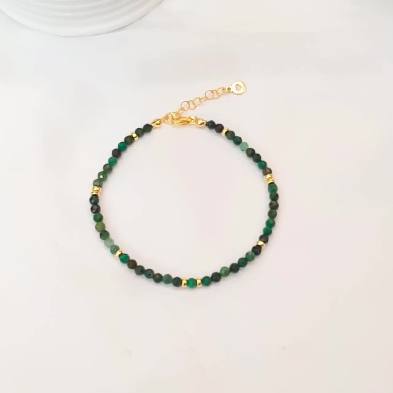 ❤︎ Buy Emerald Bracelet, May Birthstone Bracelet, Birthday
