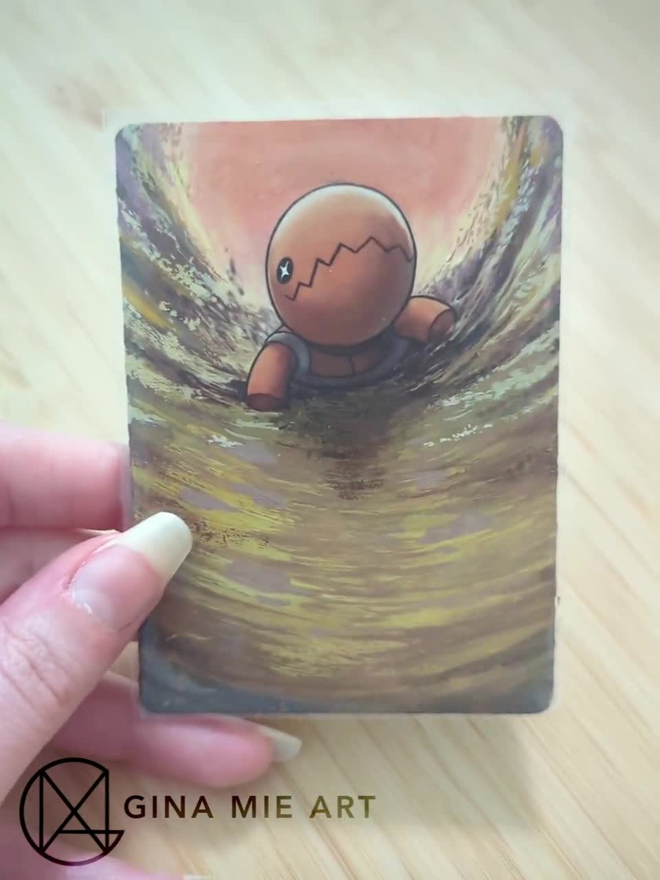 Knacklion / Trapinch - Hand-painted original Pokmon card Knacklion / Trapinch - Hand-painted original Pokmon card