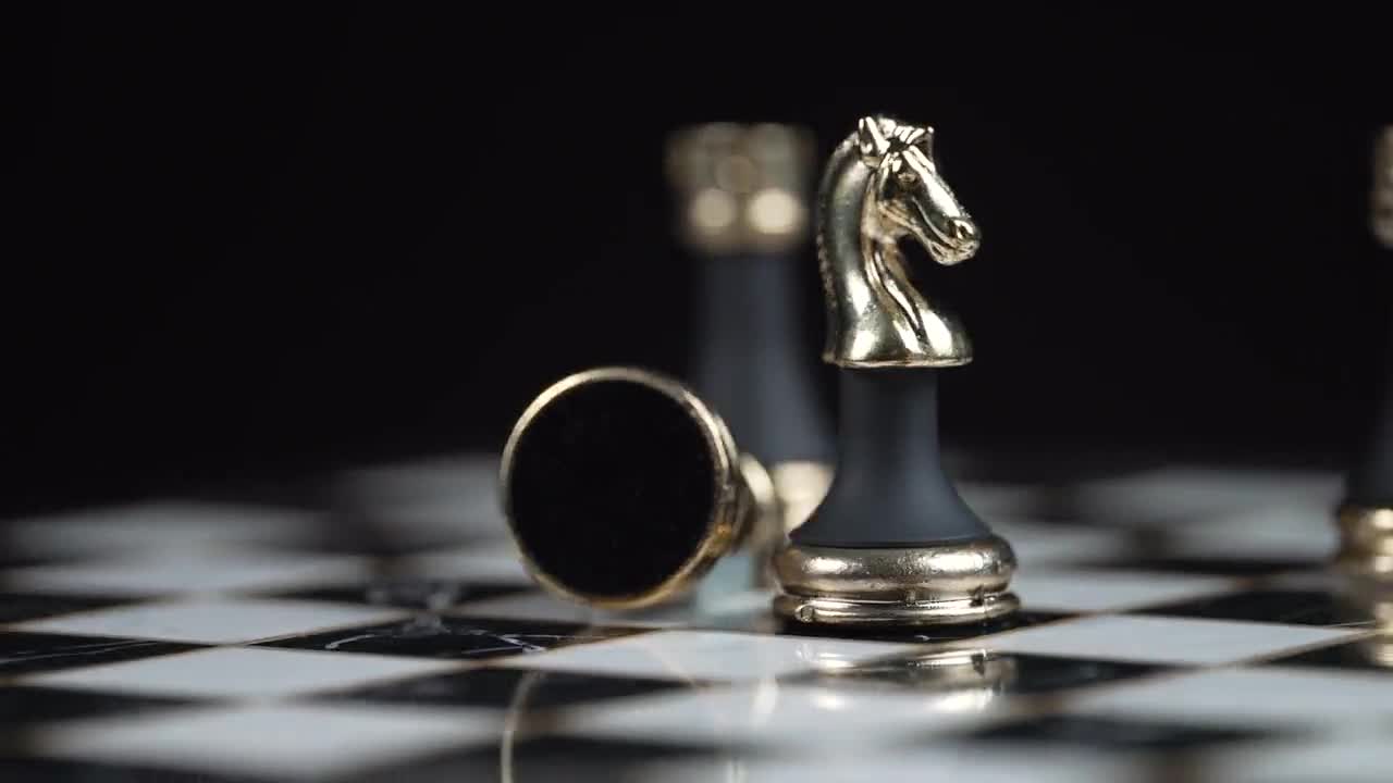 Premium AI Image  Closeup Wallpaper chess pieces on a board