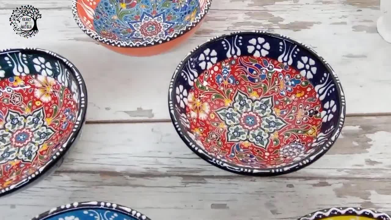 手作りトルコ陶器ボウルセット｜カラフルな入れ子式ボウル - Etsy 日本