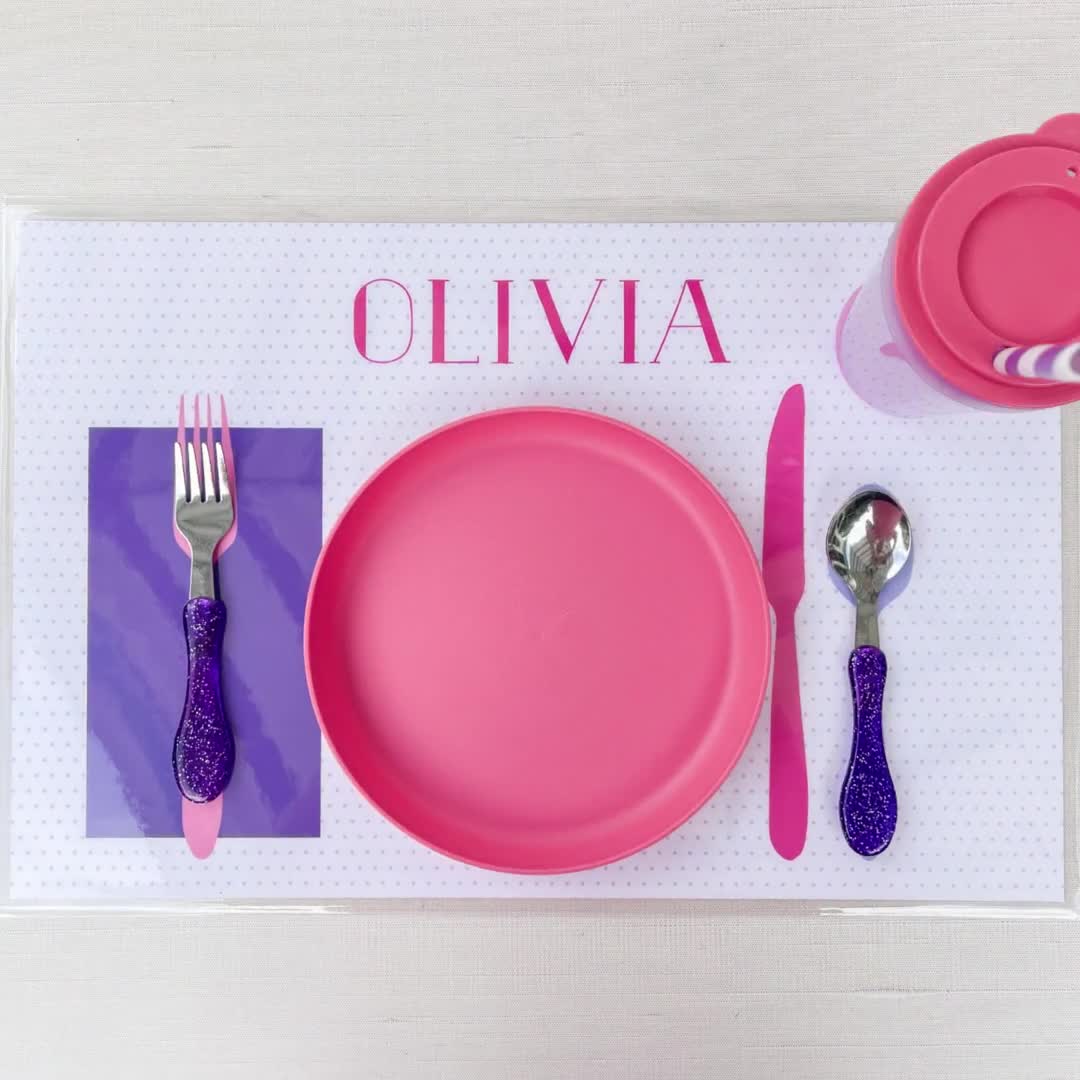Learn to Set the Table Placemat Personalized Children Etsy