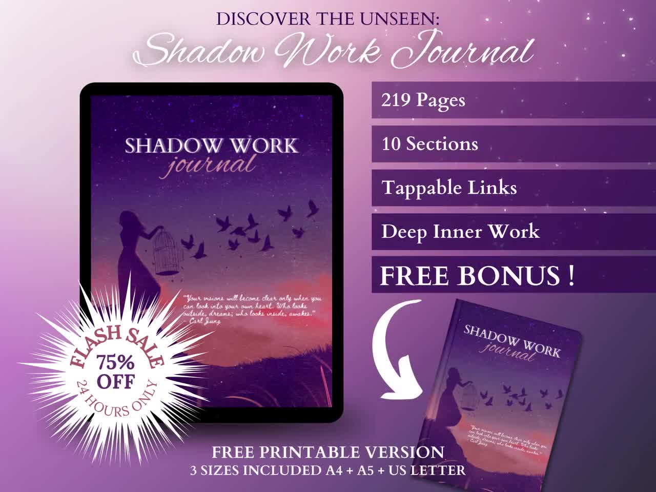 75 Shadow Work Prompts For Healing & Growth + Free Printable