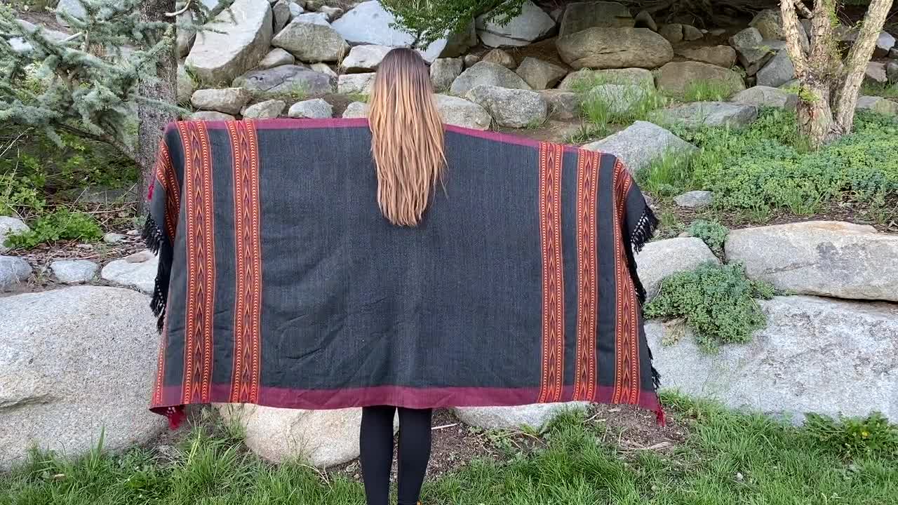 Meditation Shawl or Meditation Blanket, Shawl/wrap, Oversize Scarf/stole,  Ethically Sourced. Vegan Wool. Unisex. happiness Color-sand -  Canada