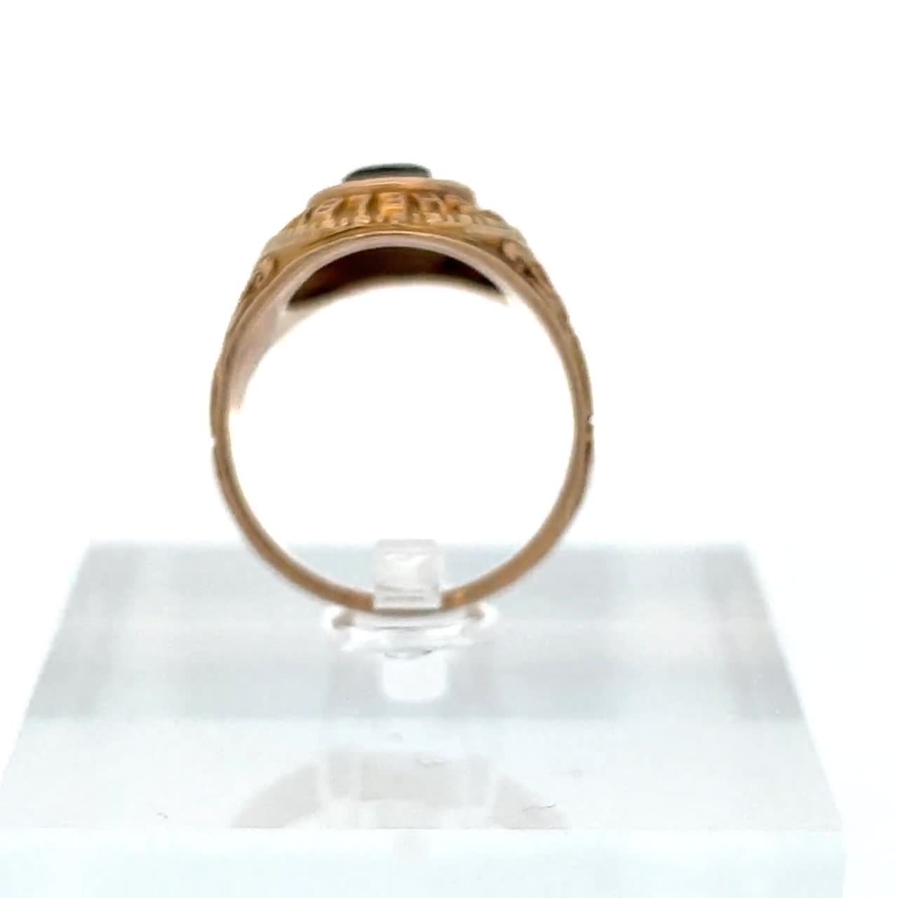 アクセサリー antique vintage old gold college signet Size 7 Vintage Class Ring, 10kt Gold Estate Ring, Antique