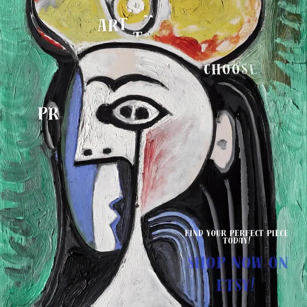 Buste De Femme Assise by Pablo Picasso, Cubist Woman Portrait