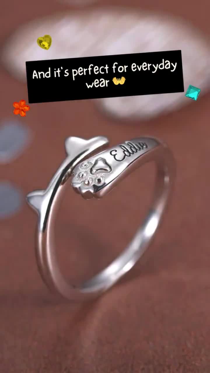 Personalized cat ring discount