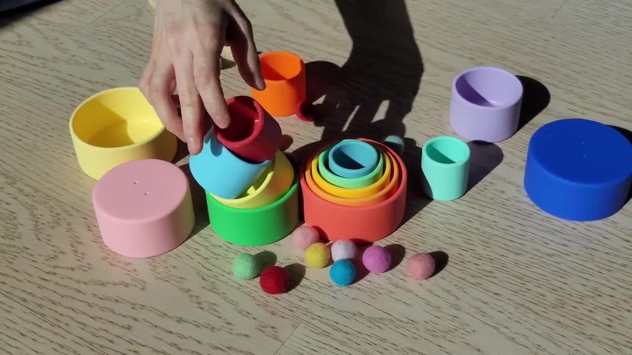 Silicone Nesting and Stacking Cups