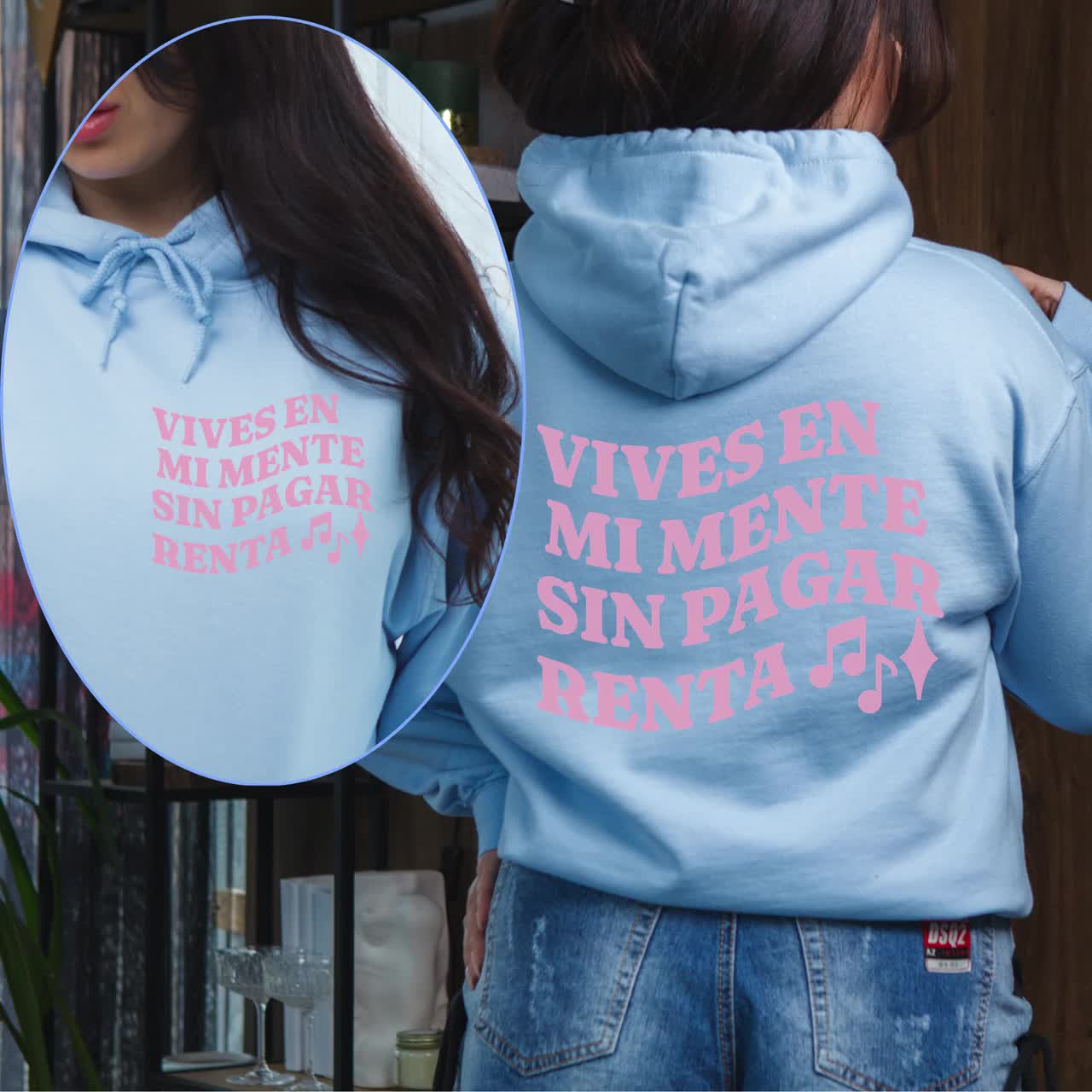 Vives En Mi Mente Sin Pagar Renta Hoodie, Mexican Song Lyrics Sweatshirt,  Xavi, Corridos Music Fan Shirt, Gift For Man Woman Hoodie, Mexican