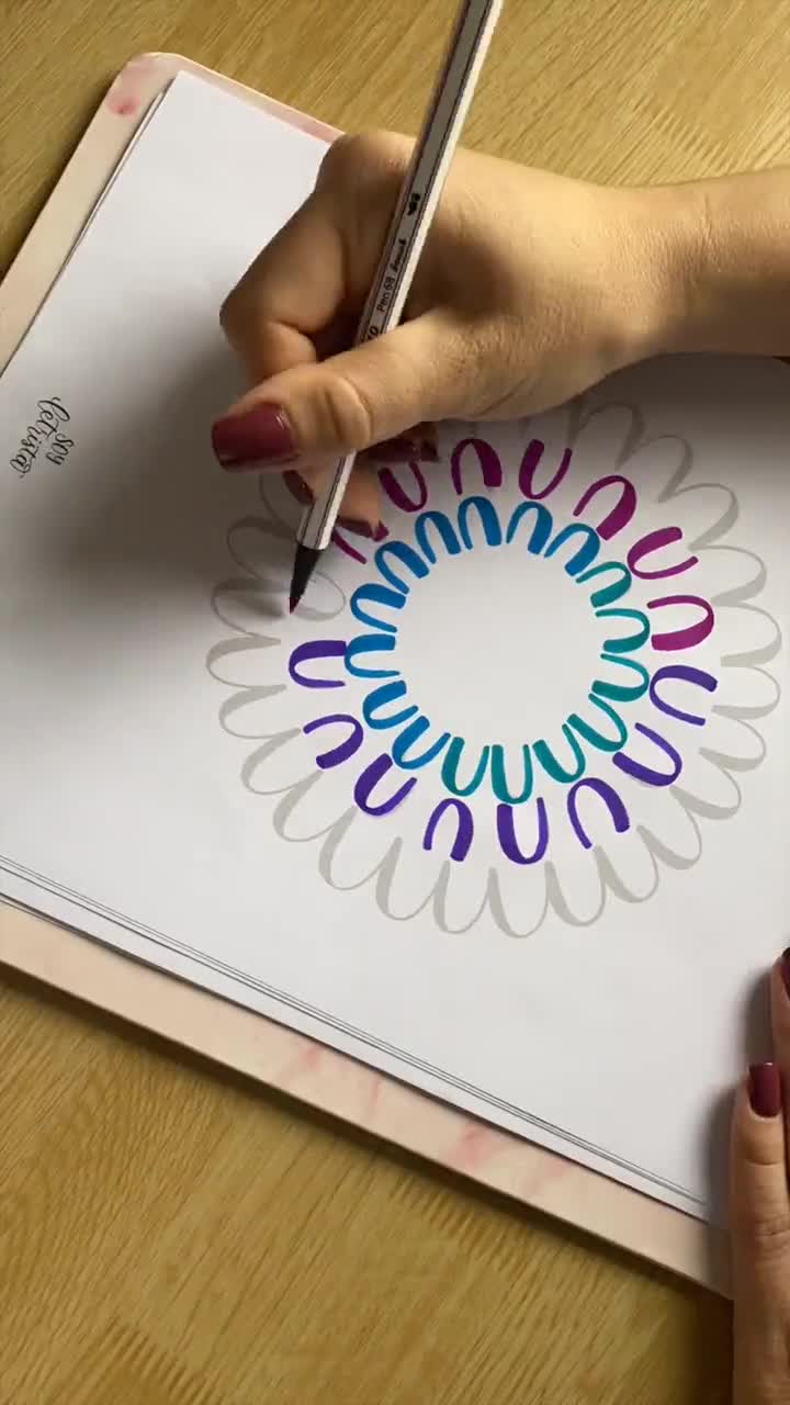 Modern calligraphy practice sheets with zentangle art/ Calligraphy Basic  strokes on entangle art/Trazos básicos lettering con mandalas