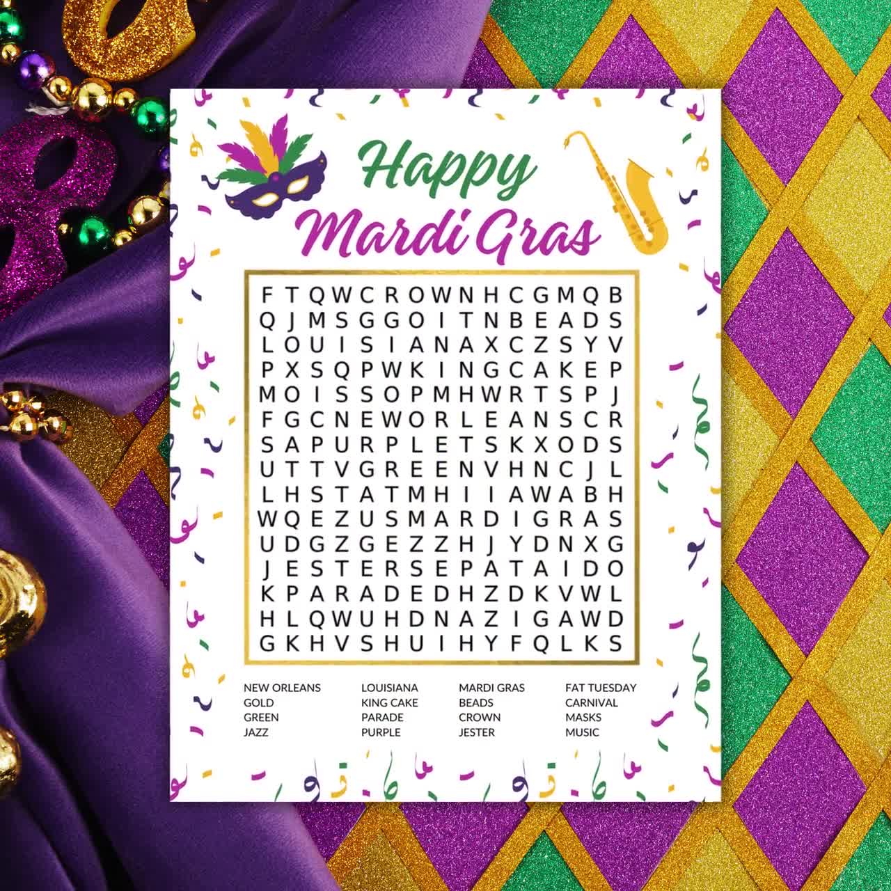 Buy Mardi Gras Word Search, Fat Tuesday Party Game, New Orleans Word Game, Mardi Gras Party Activity, Printable Mardi Gras Activity Page Online in India - Etsy buy-mardi-gras-word-search-fat-tuesday-party-game-new-orleans-word-game-mardi-gras-party-activity-printable-mardi-gras-activity-page-online-in-india-etsy