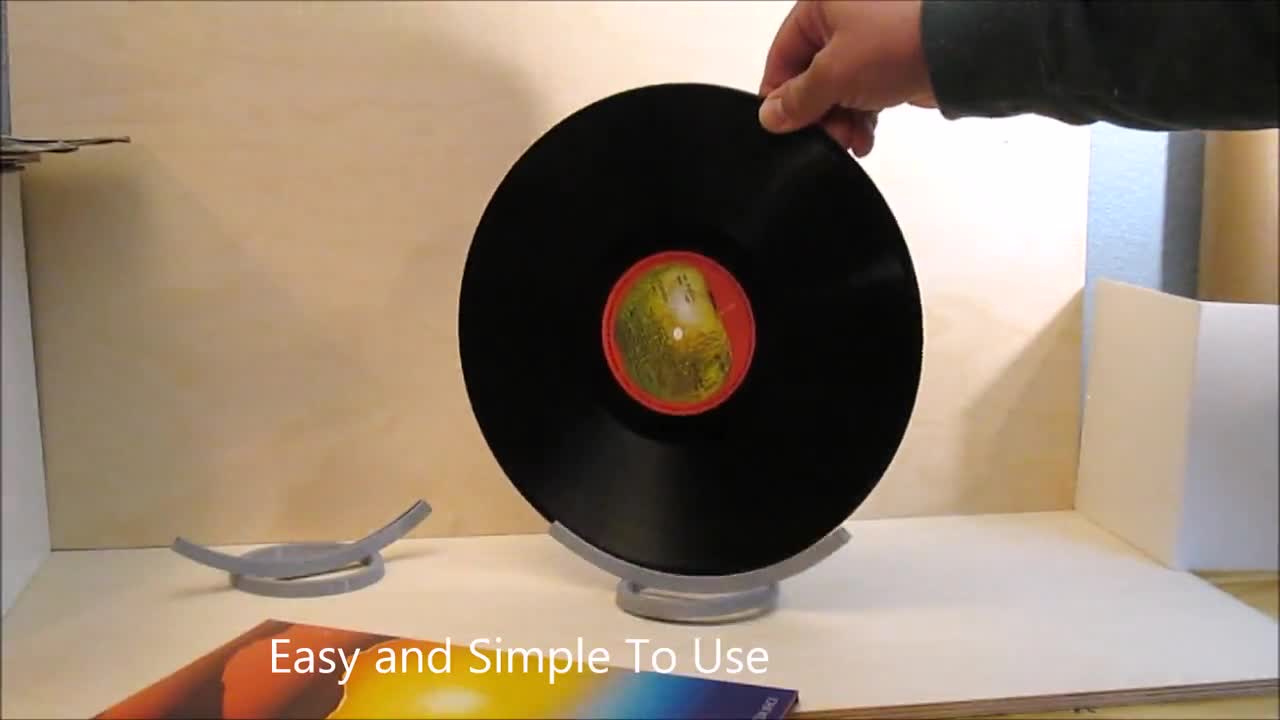 Soporte de exhibición de discos de vinilo / Capacidad para un disco LP de  12 pulgadas vertical / Pantalla de mesa moderna para vinilo especial /  Impresión 3D minimalista única -  México